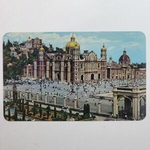 Vista Color‎ Basilica Guadalupe Mexico Panoramic View Vintage Postcard